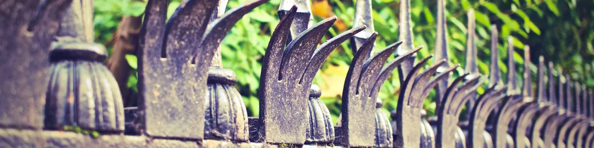 Black aluminum ornamental fence around a front yard in Edina, MN