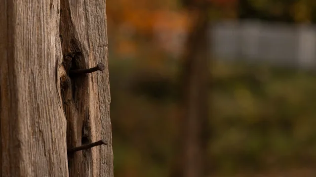 Crew resetting a leaning wood fence post in Edina, MN